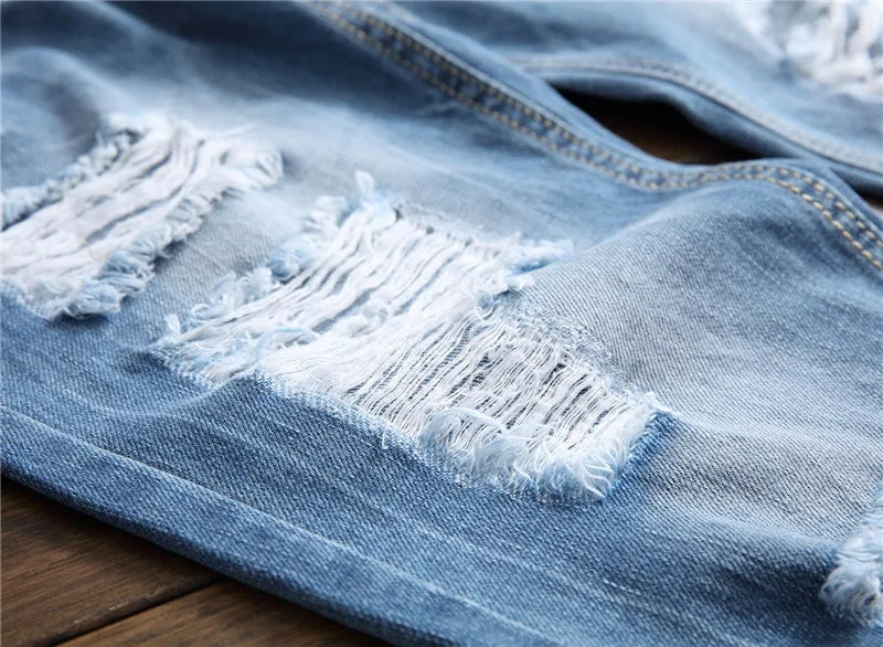 Ripped Washed Premium Denim