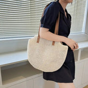 Woven Color Clash Zipper Shoulder Handbag Frugal Finds Galore