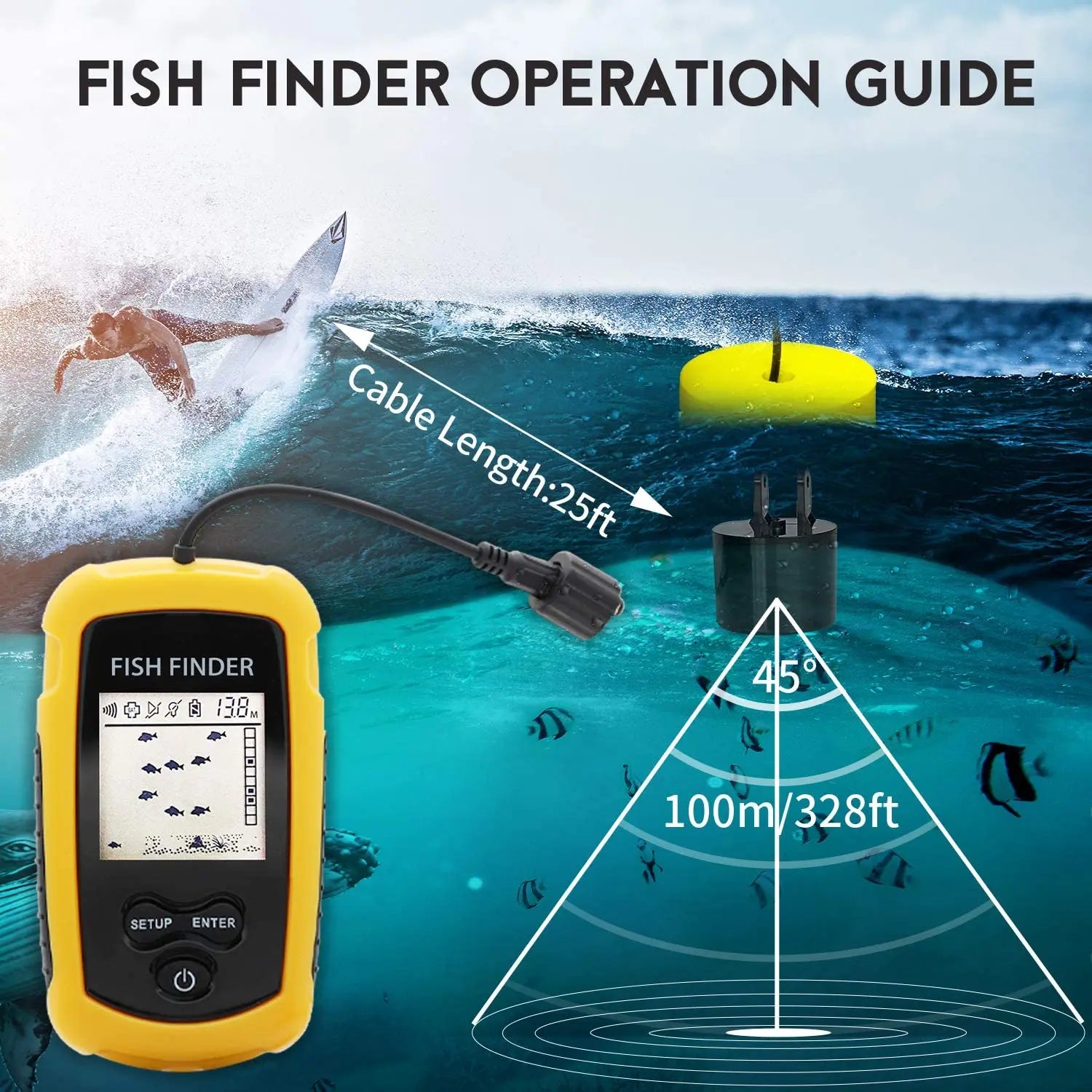 Fish Finder
Sonar
Fish Locator
Fishing
