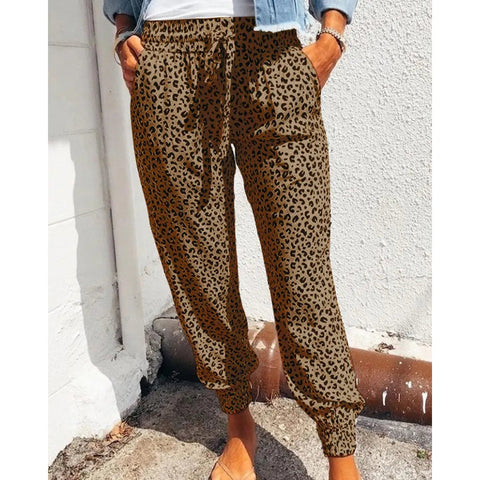High-Waist Leopard Joggers Frugal Finds Galore