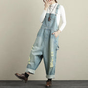 Plus Size Women's Ripped Denim Overalls Frugal Finds Galore