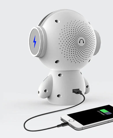 Speaker Robot Alarm Clock Mini Speaker Frugal Finds Galore