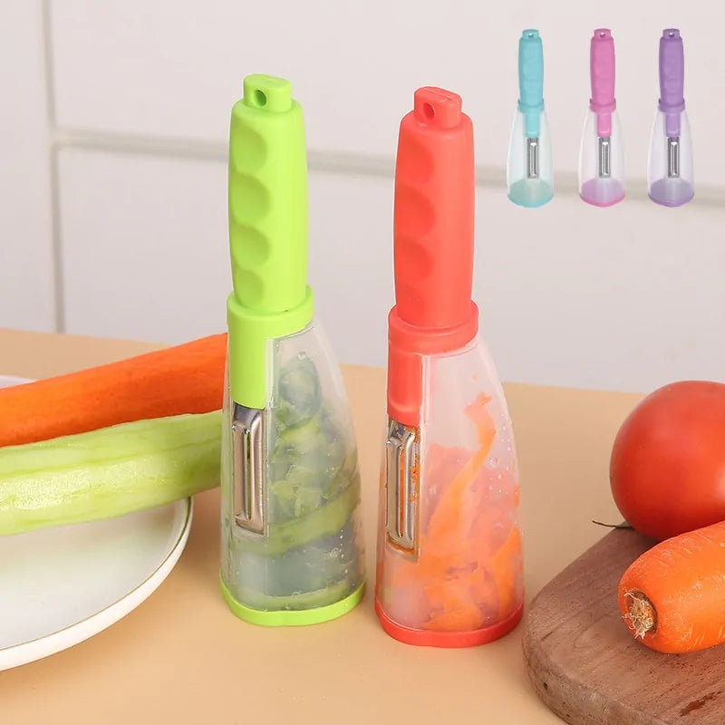 Peeler With Storage Tube