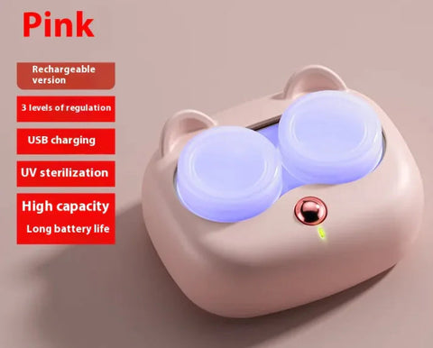 Women's Invisible Portable Multifunctional Three-gear Ultrasonic Cleaning Glasses Case Frugal Finds Galore