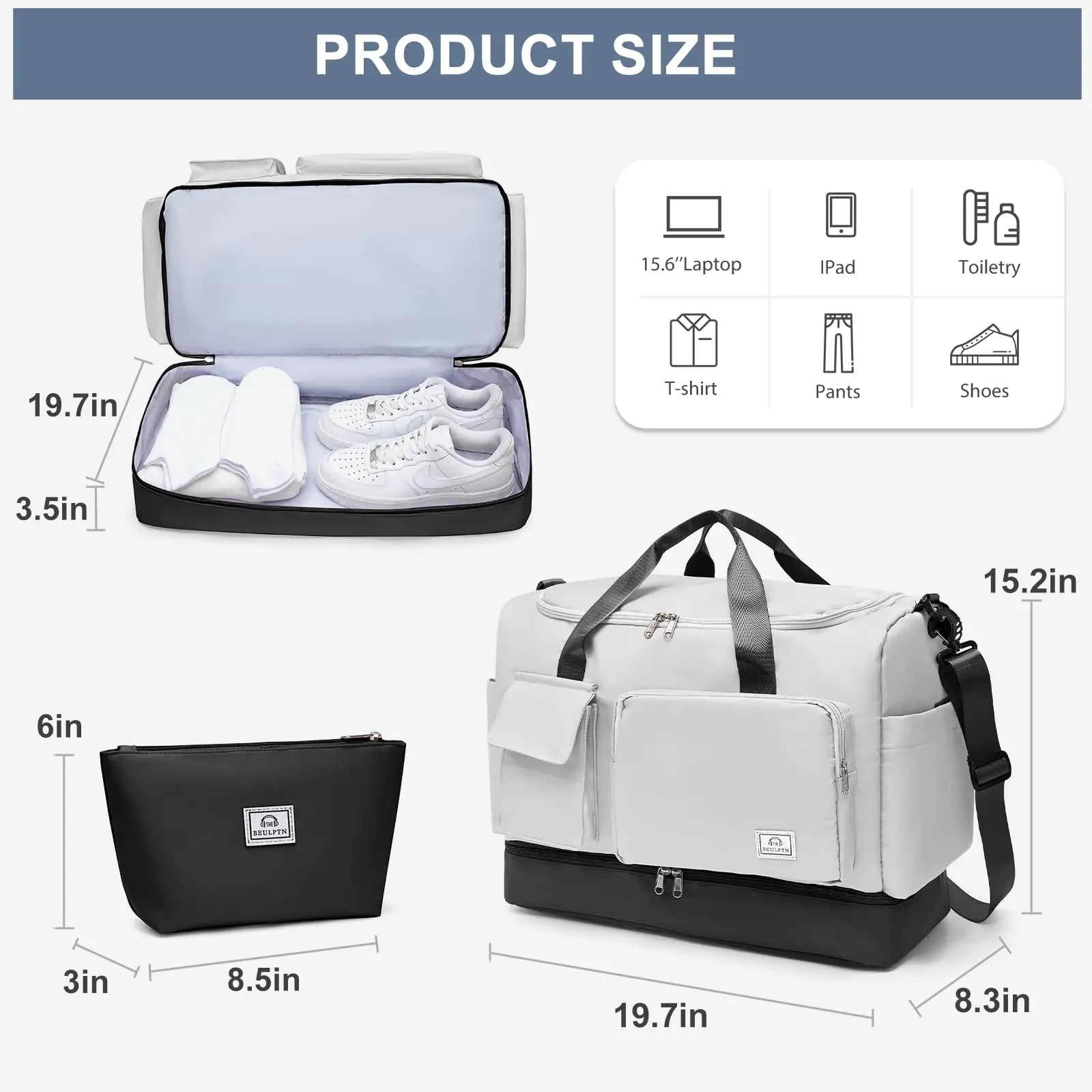 Small Gym Bag, Travel Duffle Bag