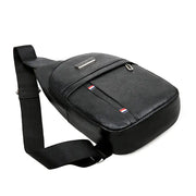 Men's PU Chest Bag - Versatile Large Capacity Sling Bag Frugal Finds Galore