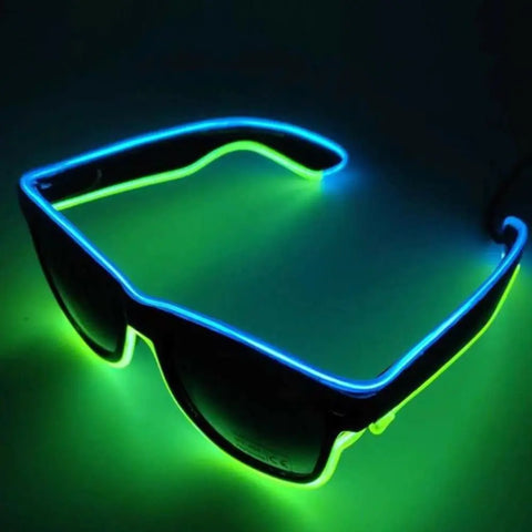 Glow in the Dark Multi-Color LED EL Wire Light-Up Glasses Frugal Finds Galore