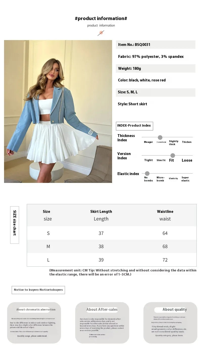 Ruffles Pleated Mini Skirt