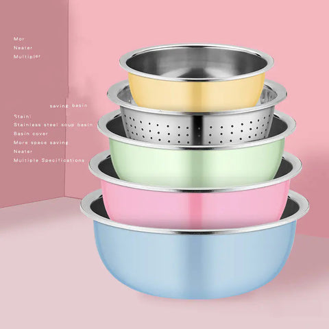 5-Piece Deep Stainless Steel Mixing Bowl Set Frugal Finds Galore