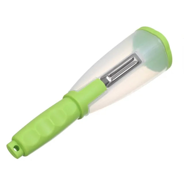 Peeler With Storage Tube