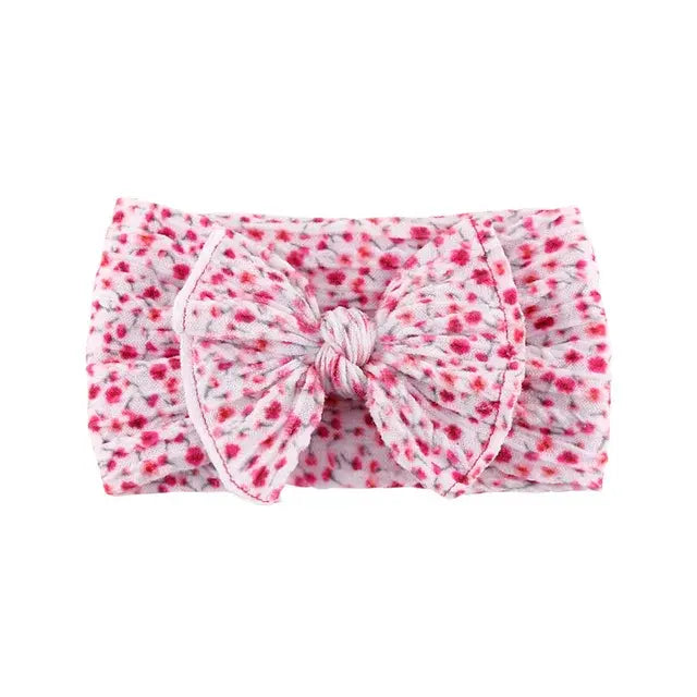 Nylon Baby Girl Headband Bow Topknot