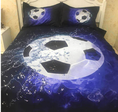 3pcs Football Printed Duvet Cover Set for All Seasons Frugal Finds Galore