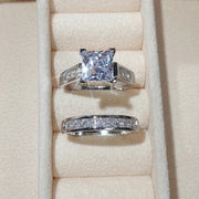 Luxury Square Zirconia Wedding Rings for Couples Frugal Finds Galore