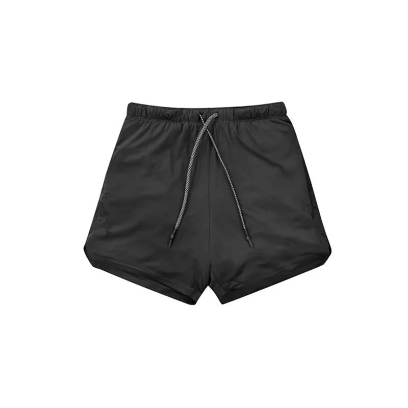 Pantalones cortos de fitness para hombre: pantalones cortos deportivos de malla transpirable y secado rápido