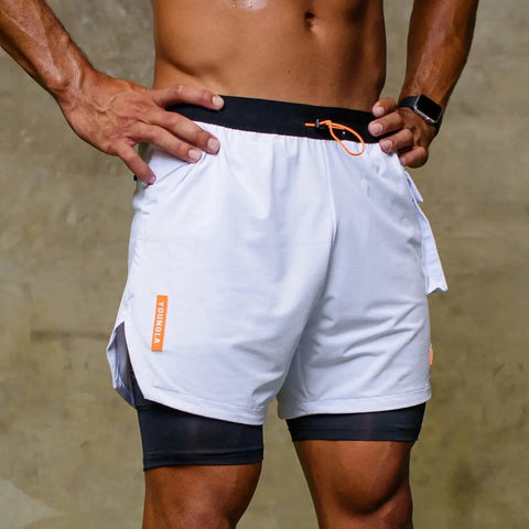 Men's Double Layer Stretch Shorts for Fitness Exercise Frugal Finds Galore