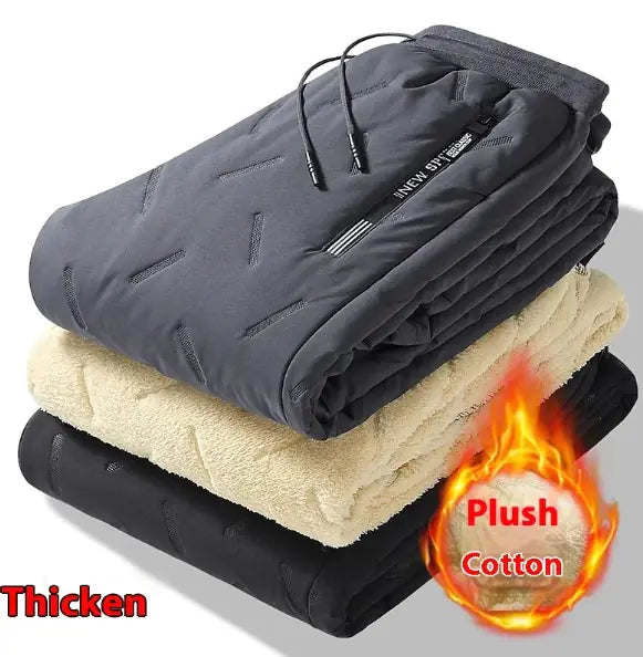 Men Plush Thick Fleece Sweat pant