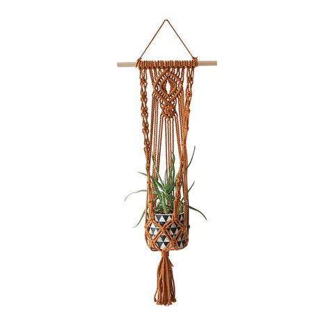 Handwoven Bohemian Plant Hanging Basket Frugal Finds Galore