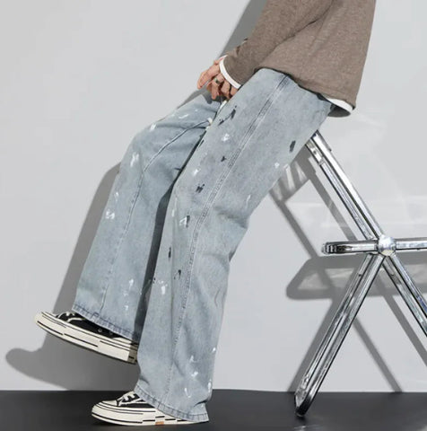 Retro Graffiti Distressed Jeans Frugal Finds Galore