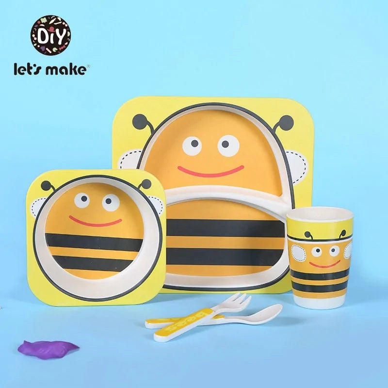 Children's Eco-Friendly Bamboo Fiber Dishes