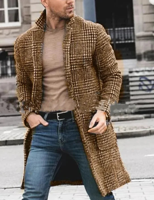 Men's Coarse Woolen Coat