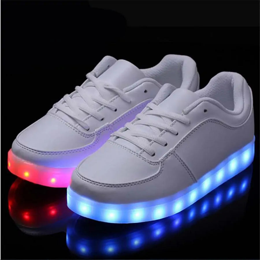 White Light Up Shoes