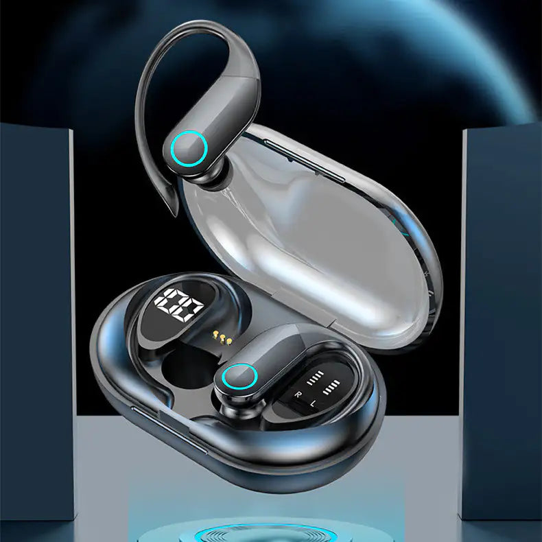 High Power Digital Display Bluetooth Over Earphones