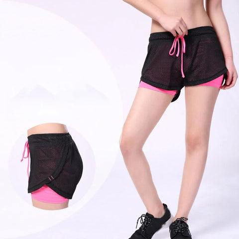 Women's Yoga Fitness Shorts: Elastic Running Leggings with Breathable Mesh Panels Frugal Finds Galore