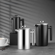 Stainless Steel Double-Layer French Press Coffee Pot Frugal Finds Galore