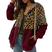 Soft Leopard PrintFur Hoodie Coat Frugal Finds Galore