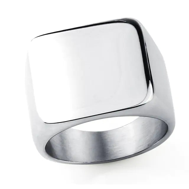 Men's Square Charm Ring