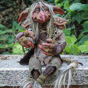 Gothic Vintage Garden Elf Goblin Sculpture for Outdoors Frugal Finds Galore