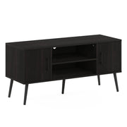55 Inch TV Entertainment Center with Storage, Open Shelves, Espresso Frugal Finds Galore