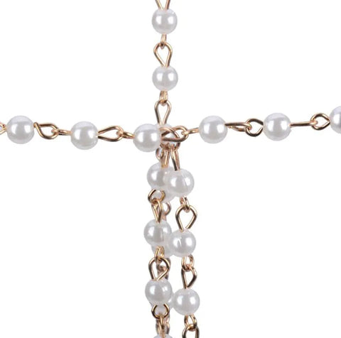 Pearl Body Chain with Back Chain Frugal Finds Galore