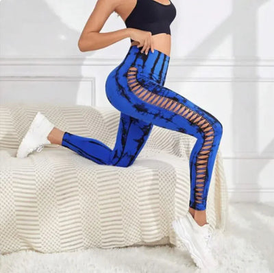 Tie-Dye High-Waist Mesh Yoga Leggings Frugal Finds Galore