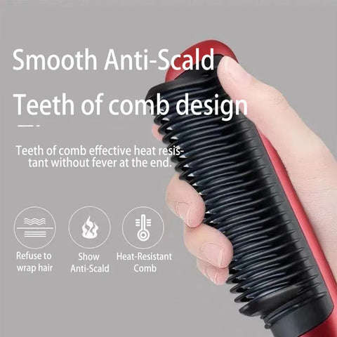 5-Setting PTC Electric Hair Straightening Brush Frugal Finds Galore