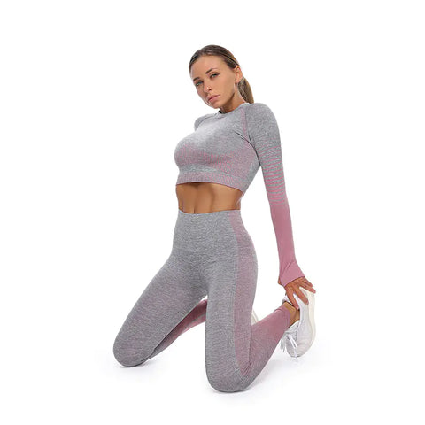 New Women's Yoga Top - Breathable Long Sleeve Fitness Set Frugal Finds Galore