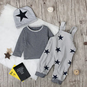 Boys' Starry Overalls Set - 3-Piece Outfit for Kids Frugal Finds Galore