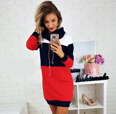 Hooded Knit Dress, Sweatshirt Dress, Long Sleeve Dress Frugal Finds Galore
