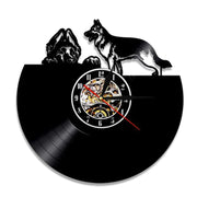 Cute Pet Dog Living Room Clock - Vintage Vinyl Design Frugal Finds Galore