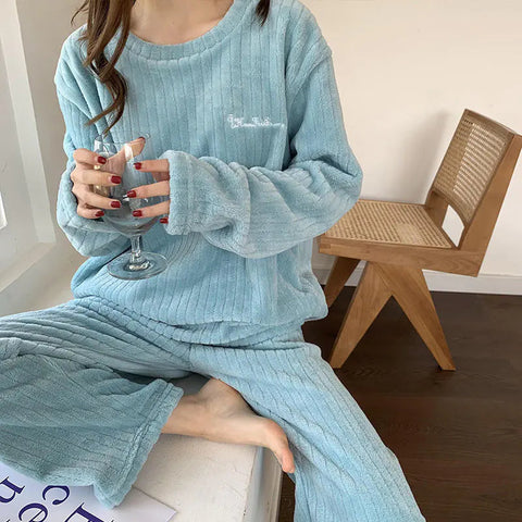 Winter Soft Velvet Pajamas Set Frugal Finds Galore