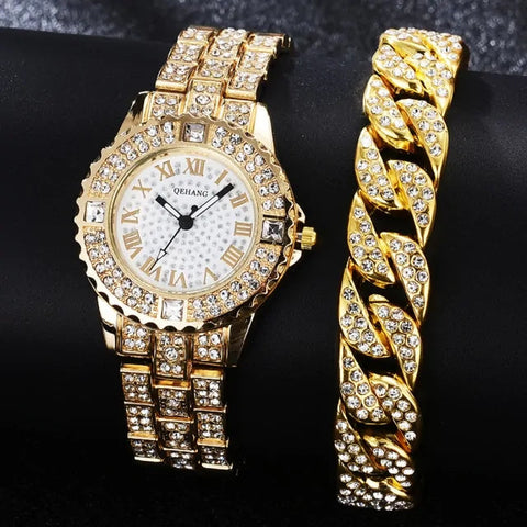Diamond Crystals Watch and Bracelet Set Frugal Finds Galore