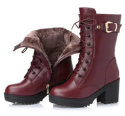Women's Cotton-Lined Leather Martin Boots Frugal Finds Galore