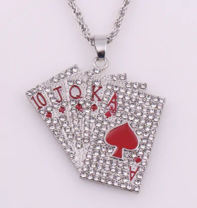 Playing Cards Pendant Necklace