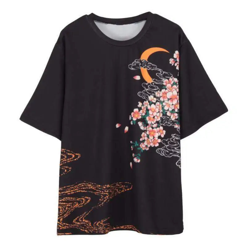 Unisex T-Shirt Embroidery Carp Fish