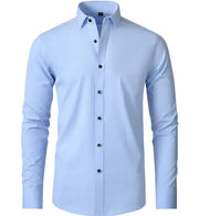 Men's Wrinkle-Free Elastic Business Shirt Frugal Finds Galore
