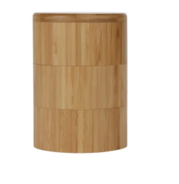 Round Bamboo Spice Box