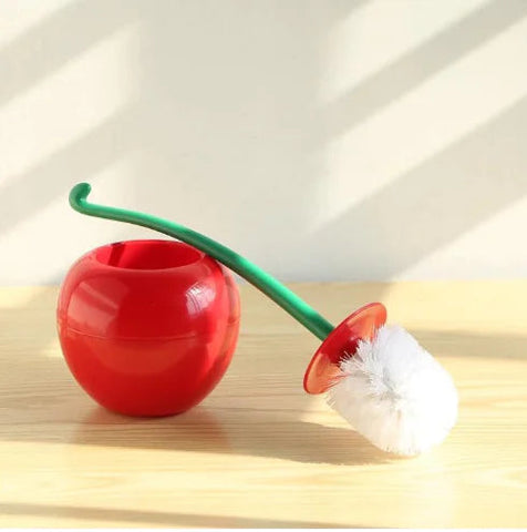 Cherry Toilet Brush Set - Plastic Cleaning Tool (One Set) Frugal Finds Galore