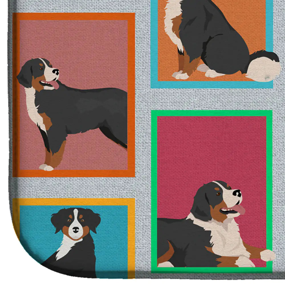 Lots of Bernese Mountain Dog Dish Drying Mat