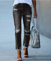 Cropped Ripped Jeans Frugal Finds Galore