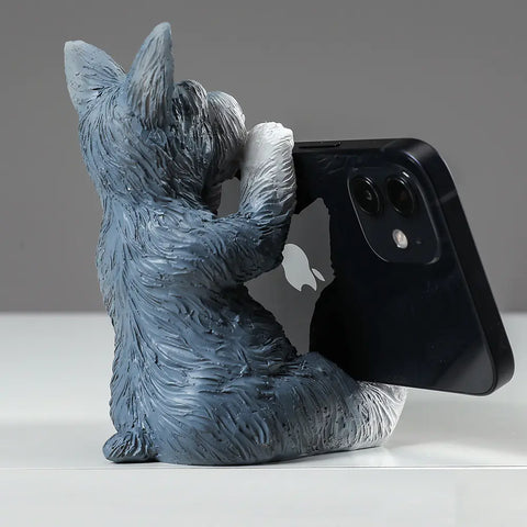 Cute Schnauzer Creative Desktop Phone Stand Holder Frugal Finds Galore